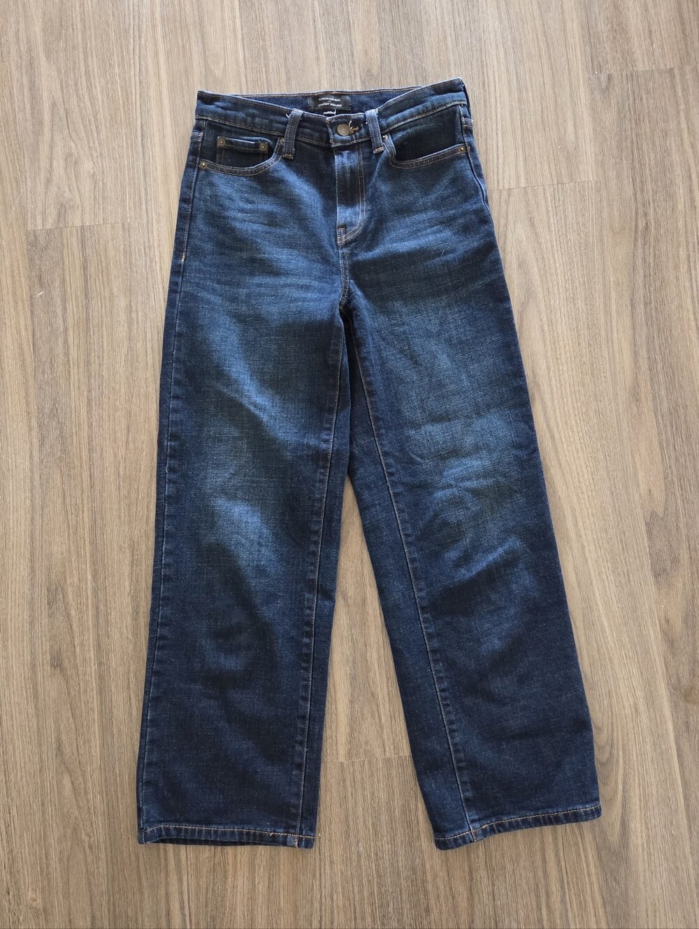 Banana Republic Darkwash Relaxed Wide-Leg Jeans